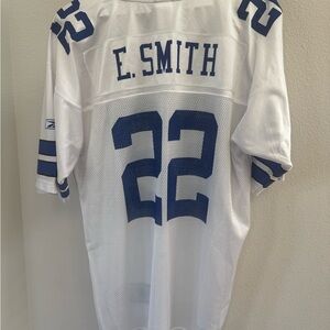 Reebok White and Blue Jersey Shirt